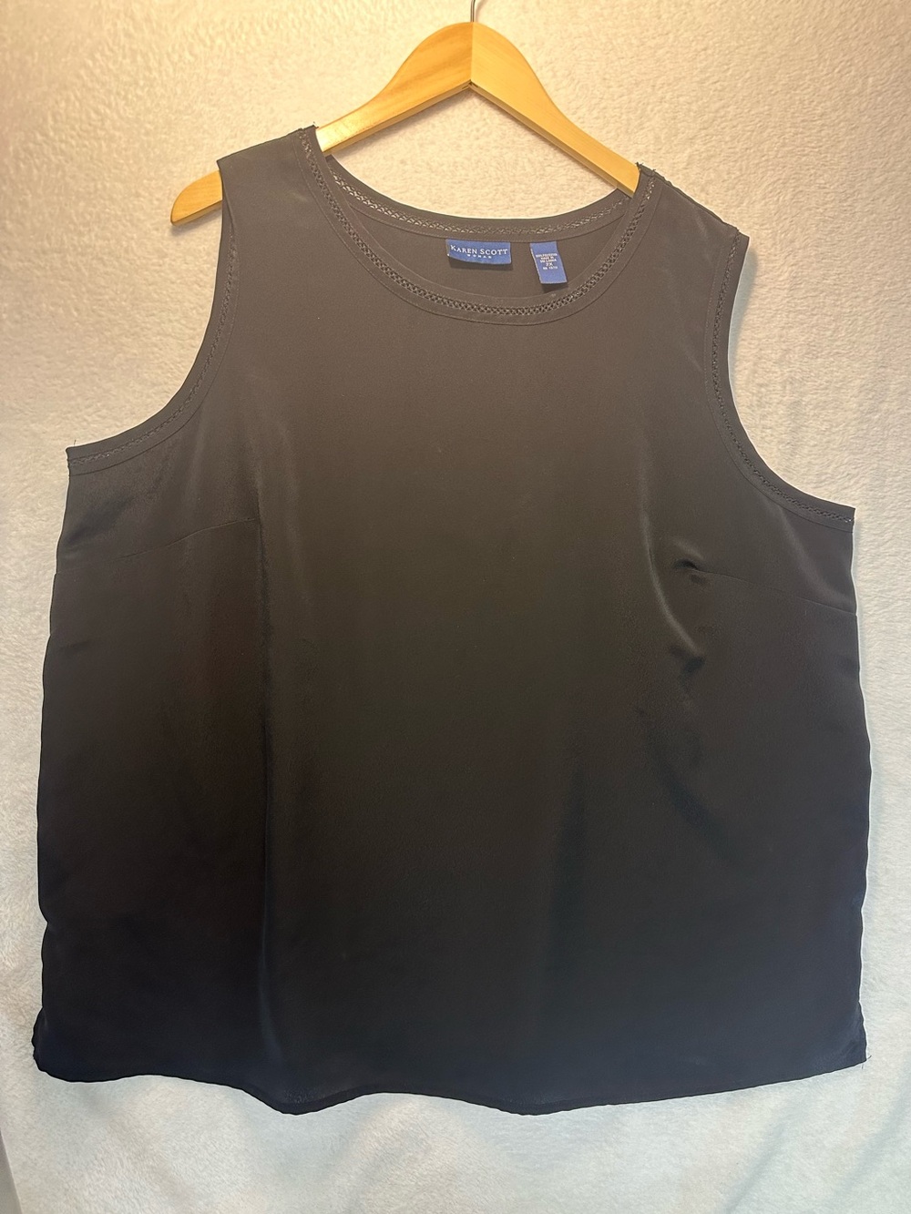 Karen Scott sleeveless blouse black size 2X Women